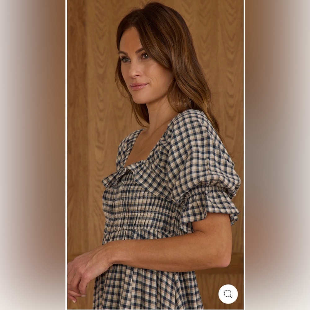 Rylee + Cru navy check birdie dress - Picture 4 of 4